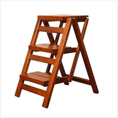 GBY Escalera Cocina Taburetes Plegables Antideslizantes de Madera