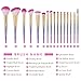 Docolor 16PCS Makeup Brush Set Synthetic Powder Makeup brushes Professional Foundation Eyeshadow Blending Blush Brush Glitter Cosmetic Kit