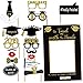 Amosfun Graduation Photo Props Glitter Graduation Phtoto Booth Props 2020 Graduation Party Decorations