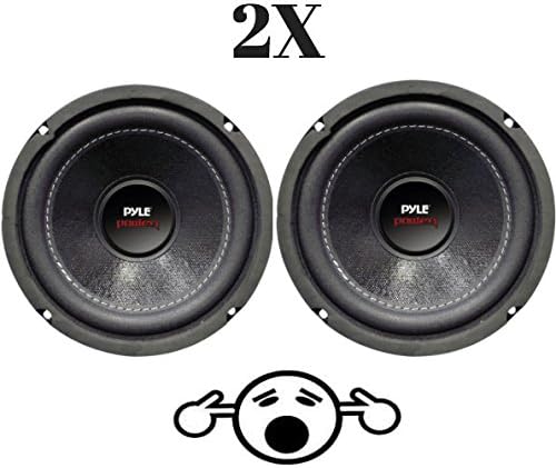 2 NEW Pyle PLPW6D 6.5" 4 Ohm 1200W MAX Dual Non-Enclosed CAR SUBWOOFERS PAIR