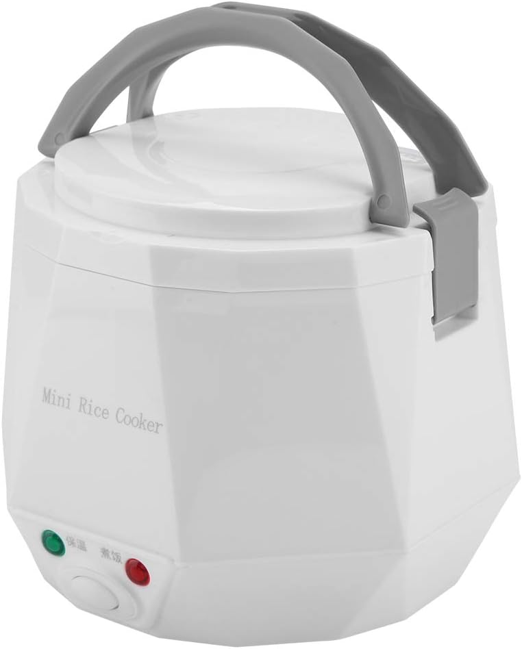 1.3L Electric Rice Cooker, 12V 100W Mini Food Steamer Double Safety