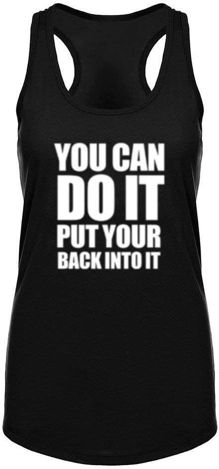 WINGZOO Womens Workout Tank Tops-You Can Do It Novelty Funny Saying Fitness Gym Racerback Sleeveless Shirts for Women