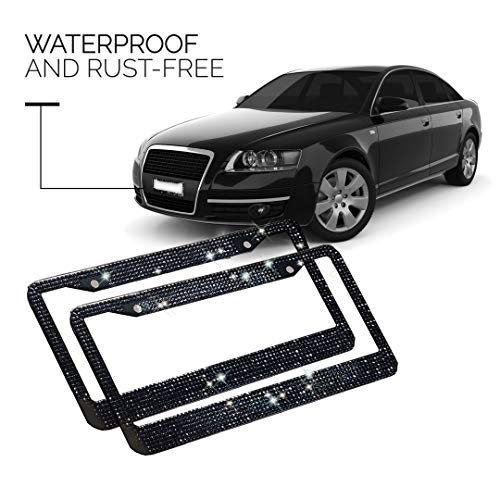 3 Glass+Diamond+License+Plate+Frame