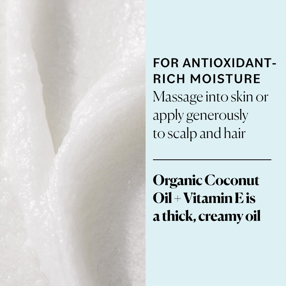Sky Organics - Organic Coconut Oil & Vitamin E, 16.9 fl oz - Skin & Hair Ultra-Hydrating Oil - Fatty Acids & Antioxidants - Natural, Vegan & Cruelty Free - Skin Care & Hair Care w Ebook