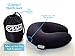 OSSM Premium Comfort Memory Foam Neck Pillow with Washable Velour Zipper Case and Sturdy Compact Carrying Bag for Travel, Relaxation, Neck Support, and Pain Relief (Black)