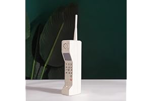 TOTITOM Retro Brick Cell Phone Ornament, Vintage Cellular Phone Model, Old Fashioned Cell Phone Template for Family Decoration Simulation Photographic Ornaments (White)