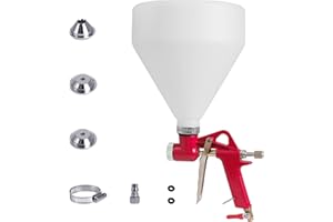 AFLYBLTOL Drywall Texture Sprayer,Air Texture Gun 1.5 Gallon with 3 Nozzle (4.0mm/6.0mm/8.0mm) for Orange Peel Knockdown (Red)