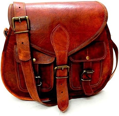 Toog-Firu-Handmade Women Vintage Style Genuine Brown Leather Cross Body Shoulder Bag Handmade Purse-Toog
