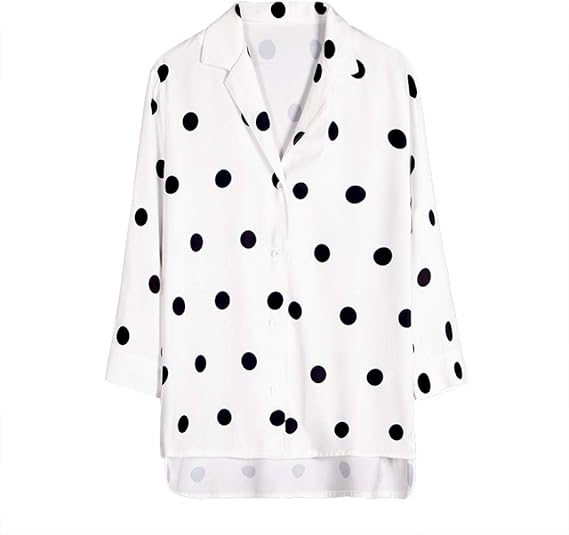 Amazon ブラウス シャツ 高級感 通勤 日焼け止め ホワイト カジュアル Ol v襟 淑女風 シフォン 七分袖 無地 レッド 春夏 着痩せ カットソー おしゃれ きれいめ トップス スタイル ファッション シャツ ブラウス 通販