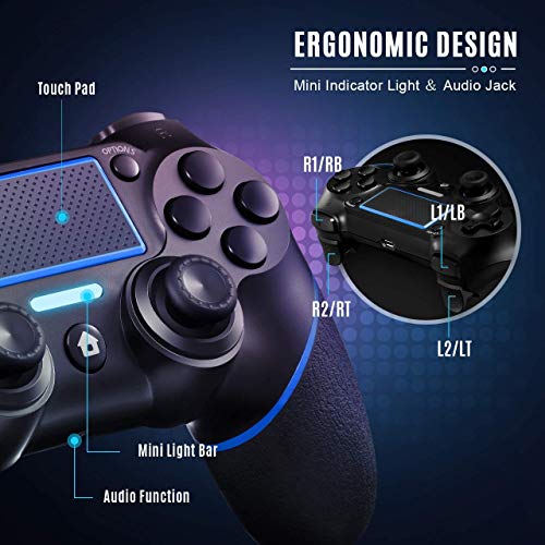 PS4 Wireless Controller, Joystick Gamepad for Playstation 4/PS4 Slim