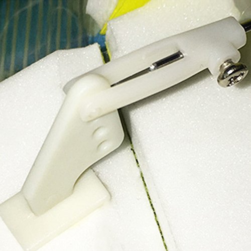HH-Eason 20 Sets Control Horns 4 Holes White Plastic with Screw for RC Airplane Parts Model Replacement Remote Control Foam Electric Plane 2111MM (20) - Thumbnail 3
