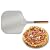 TrueCraftware Reinforced Aluminium Pizza Peel with Wooden Handle 12" x 14" Inches
