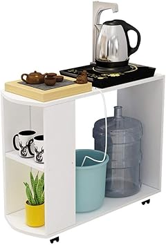 Amazon Com Wheels Sofa Side Table Slide Under Adjustable Console