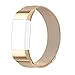 For Fitbit Charge 2 Bands, Milanese Loop Stainless Steel Bracelet Smart Watch Strap with Unique Magnet Lock for Fitbit Charge 2 Replacement Wristbands Large Small