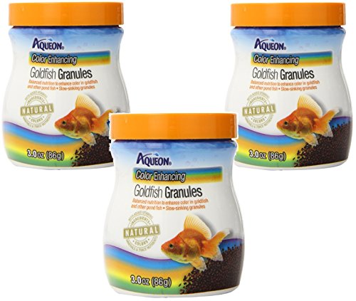 (3 Pack) Aqueon Goldfish Color Enhancing Granules, 3-Ounce each
