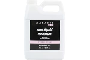 MakarttPro EMA Acrylic Liquid Monomer 946 ml/32 FL Oz, Low Odor & Non-Yellowing Acrylic Nail Liquid, Fast Set Professional Nail Liquid for Nail Technicians.