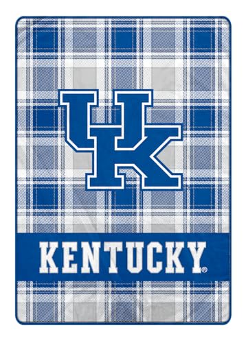 Proformance Home NCAA Kentucky Wildcats Plaid Fan-mily Oversized Blanket