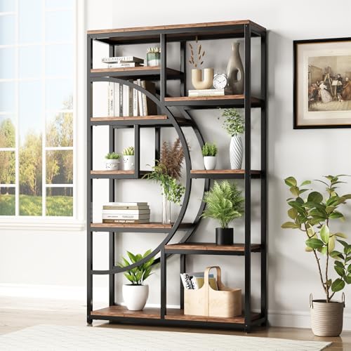 MXDESIKU Librero Organizador Minimalista,175 cm Estante de Libros de 8 Niveles,Muebles de Madera,Mueble para Oficina,Dormitorio,Sala de Estar,Invernadero,Cocina