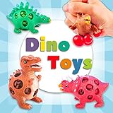 Lemostaar Dinosaur Stress Relief Toys for Kids and Adults: Best Stress Reduction Toy - 3 Dinosaur Stress Balls in 1 Pack Idea, Adorable Kids, Fun & Soft Novelty Pressure