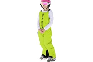 PHIBEE Kids' Insulated Waterproof Snow Pants Windproof Warm Ski Bib Overalls for Boys and Girls