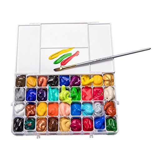 Airtight leak proof paint palette box- 36 wells empty s…