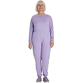 Codida Adaptive Women's Security Back-Zip Jumpsuit - Easy Care Romper for Elderly & Limited Mobility