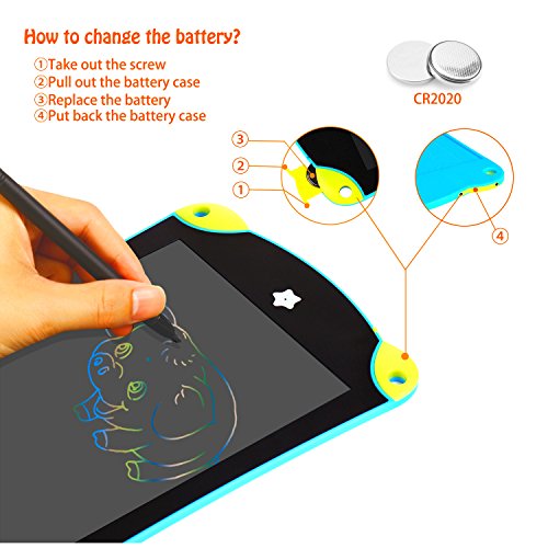 LCD Writing Tablet,8.5 inch Colorful Graphics Drawing Writing Tablet Board for Kids School Office Memo Notes Handwriting Pad with Stylus