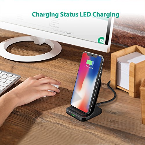Wireless Charging Stand RAVPower 2 Coils 7.5W Qicertified Compatible