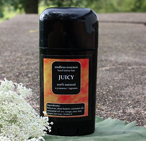 All Natural Solid Lotion Bar, 2.5oz (71g), Essential Oils, Twist-up Container (Juicy)