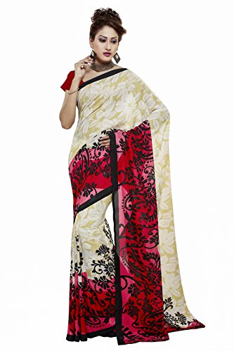 Janasya Women's Georgette Printed Saree - Image 3