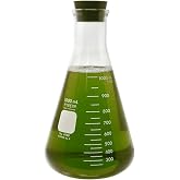 Corning Pyrex #4980-1L, 1000ml Narrow Mouth Erlenmeyer Flask with Rubber Stopper (Single)