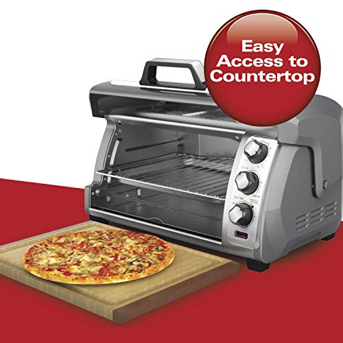 Hamilton Beach Countertop Toaster Oven, Easy Reach With RollTop Door