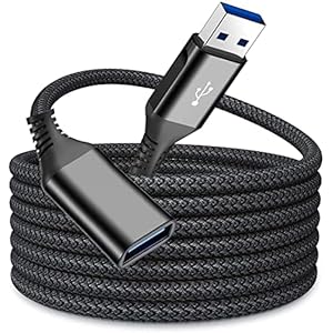 USB 3.0 延長ケーブル 3M USB 延長 タイプAオス-タイプAメス (ブラック)