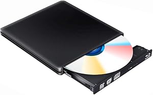 External Bluray DVD Drive, USB 3.0 Blu Ray 3D 4K Drive Player Blu-Ray CD DVD Drive Burner for Windows XP/7/8/10, MacOS, Linux, MacBook, Laptop, Desktop