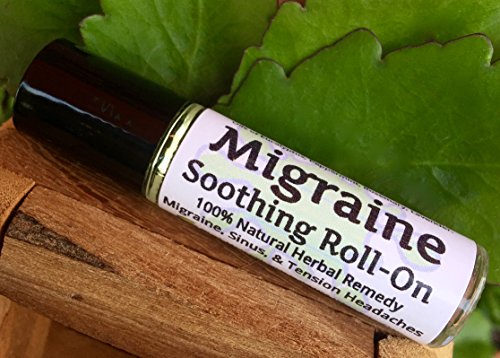 MIGRAINE Soothing Roll-On ! 100% Natural Herbal Remedy for Migraines, Sinus & Tension Headaches. Metal Roller Ball / Handy Pocket Stick. Made in USA! It works fast! Take the edge off pain.