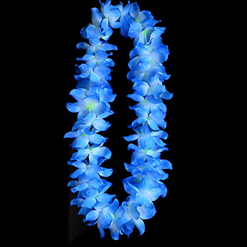6pcs Large Size Fully Hawaiian Ruffled Flower Leis Necklace and 6pcs Egg Flower Hair Clips for Party Favor, Birthday Supplies，Wedding Decorations, Luau-themed Party, Hula-hula Beach Dance. - Thumbnail 3