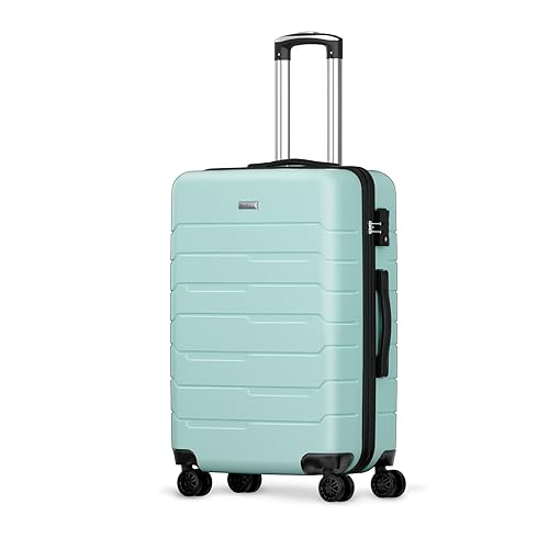 Strenforce 24'' Check Size Luggage Lightweight Durable 8-Wheels Spinner Travel Suitcase Bag, mint green