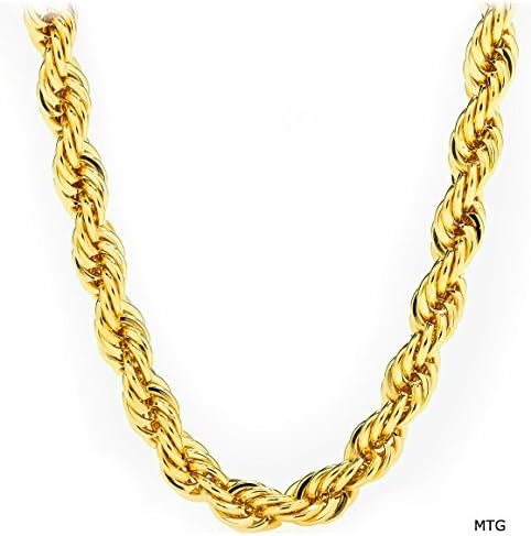 Gold Chain Necklace 14K Solid Gold Filled 7MM Rope Chain Link Tarnish Resistant USA Made! (22)