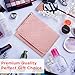 IPOW JO01 Travel Jewelry Organizer Roll Case Holder for Necklace Earrings Bracelets Rings Brooches Foldable Portable Storage Bag for Women Girlfriend Wife Mom Roomy Compact No More Tangle Pink