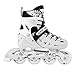 Kids Adjustable Inline Roller Blade Skates Scale Sports White Large Sizes for Ladies Teens Safe Durable Outdoor Featuring Illuminating Front Wheels 905