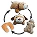 Yzakka Convertible Neck Pillow U Shaped Travel Pillow Stuffed Plush Toy Animal Dog