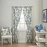 WAVERLY Floral Engagement Drapery Pair, 100 x 84, Porcelain