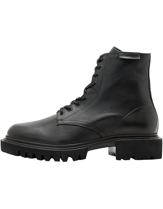 Allsaints Tobias Leather Men Boots AllSaints Tobias leather lace up boots in dark brown | ASOS main image 4