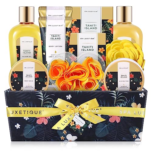 Spa Luxetique Women's Birthday Gift, 12 Gift Box with Tahitian Essential Oil, Beauty Bath Gift Set for Women, Mother's Day Gift, Valentine's Day Christmas Gifts for Mom, Her