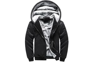 Men's Heavyweight Fleece-Lined Hoodie, Thickened Warm with Kangaroo Pocket for Outdoor & Casual Wear