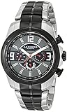 Akribos XXIV Men's AK832TTB Multifunction Quartz Movement Watch with Gray and Black Dial and Stainless Steel Bracelet