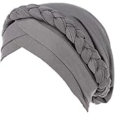 Cancer Chemo Beanies Bandana Headwrap Cap Satin Bonnet Head Scarf Hijab Braid Silky Turban Hats for Women