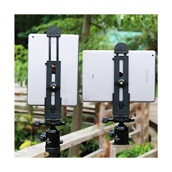 ULANZI iPad Halterung Stativ, Tablet Stativ Halterung Mount Adapter für Stativ Ständer Musikständer mit 1/4" Schraubenkopf und Cold Shoe für iPad Pro/Air/Mini, Samsung Galaxy Tabs, Huawei MatePad – Bild 5