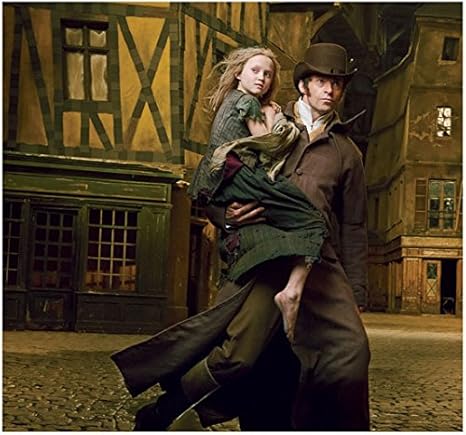 Les Miserables Hugh Jackman As Jean Valjean Carrying Isabelle Allen As Cosette 8 X 10 Inch Photo At Amazon S Entertainment Collectibles Store