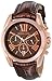 Michael Kors Bradshaw Rose Gold Roman Number,Brown Leather,MOP WATCH-MK5551